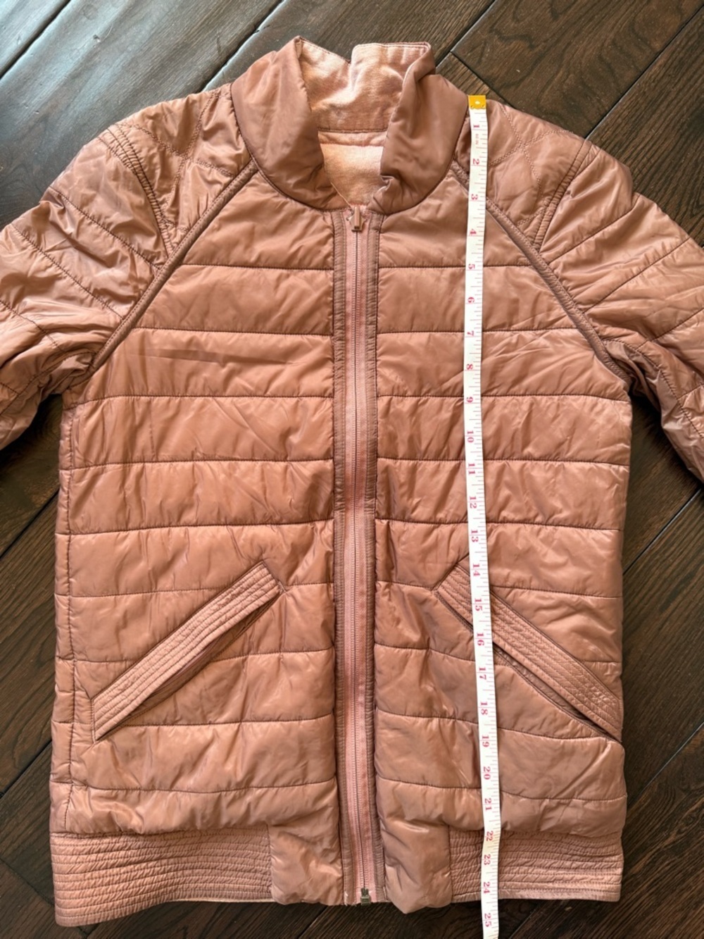 Lululemon The Bomb Reversible Bomber Jacket in Bark Berry/Heathered Bark Berry - Picture 14 of 14
